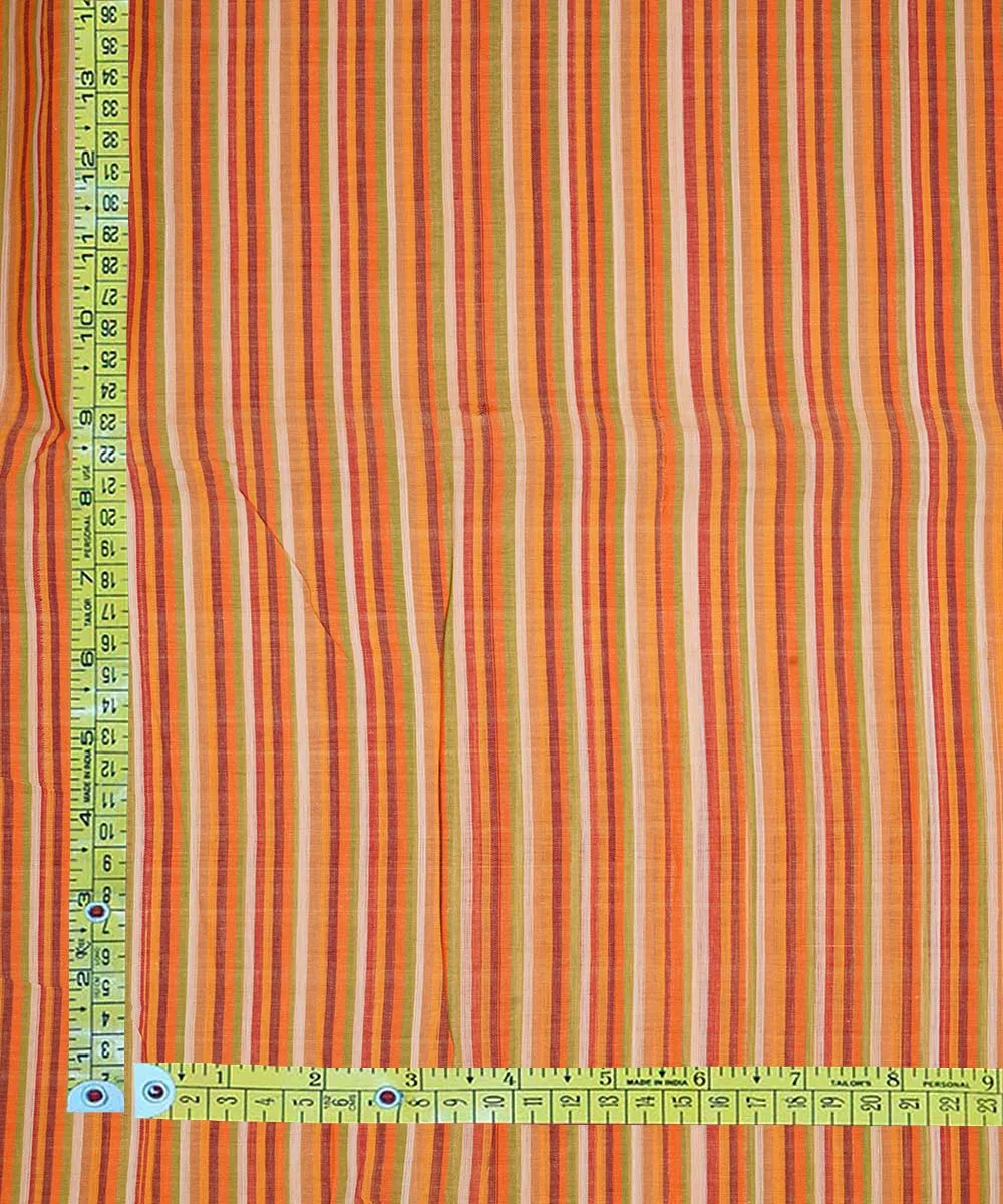 1.4m Multicolor handwoven stripe cotton mangalagiri kurta material