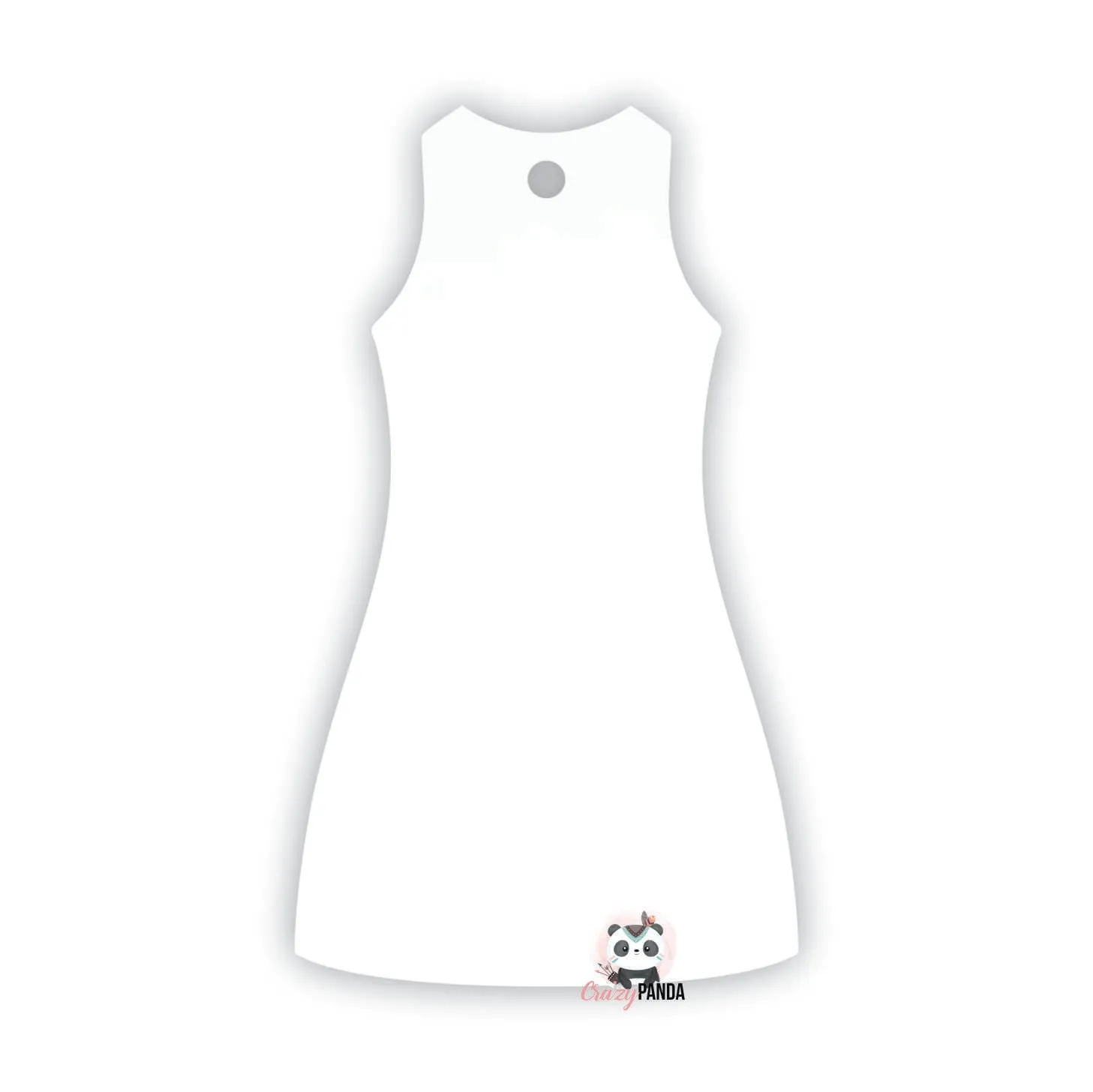 Acrylic Blank White Ladies Dress