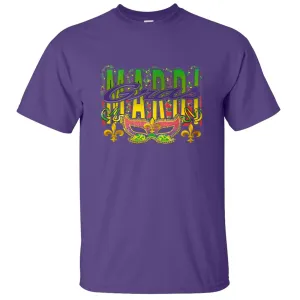 Adult New Orleans Mardi Gras  Full Chest Print Tee Shirt