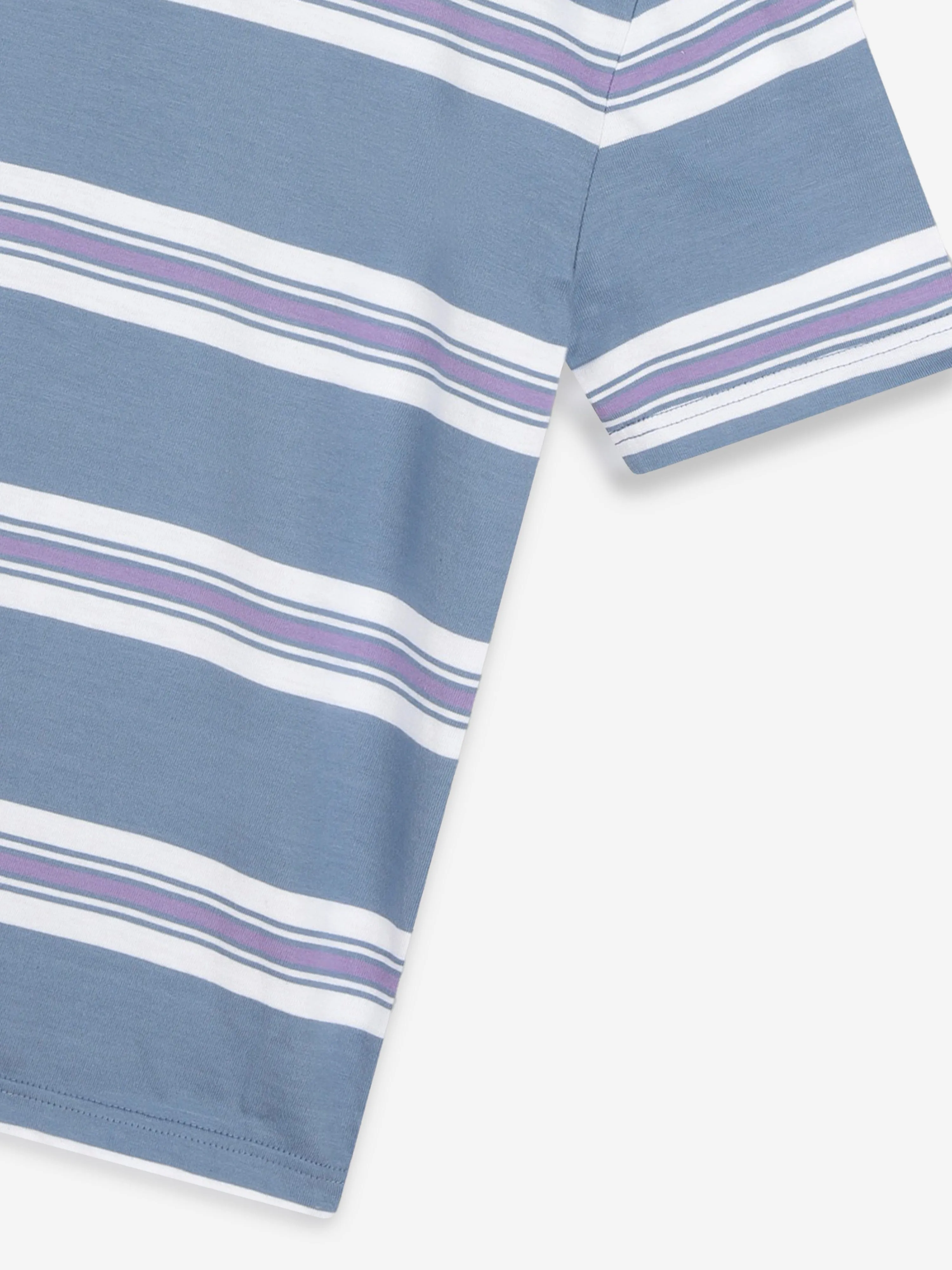 BOSS Boys Striped Logo T-Shirt in Grey