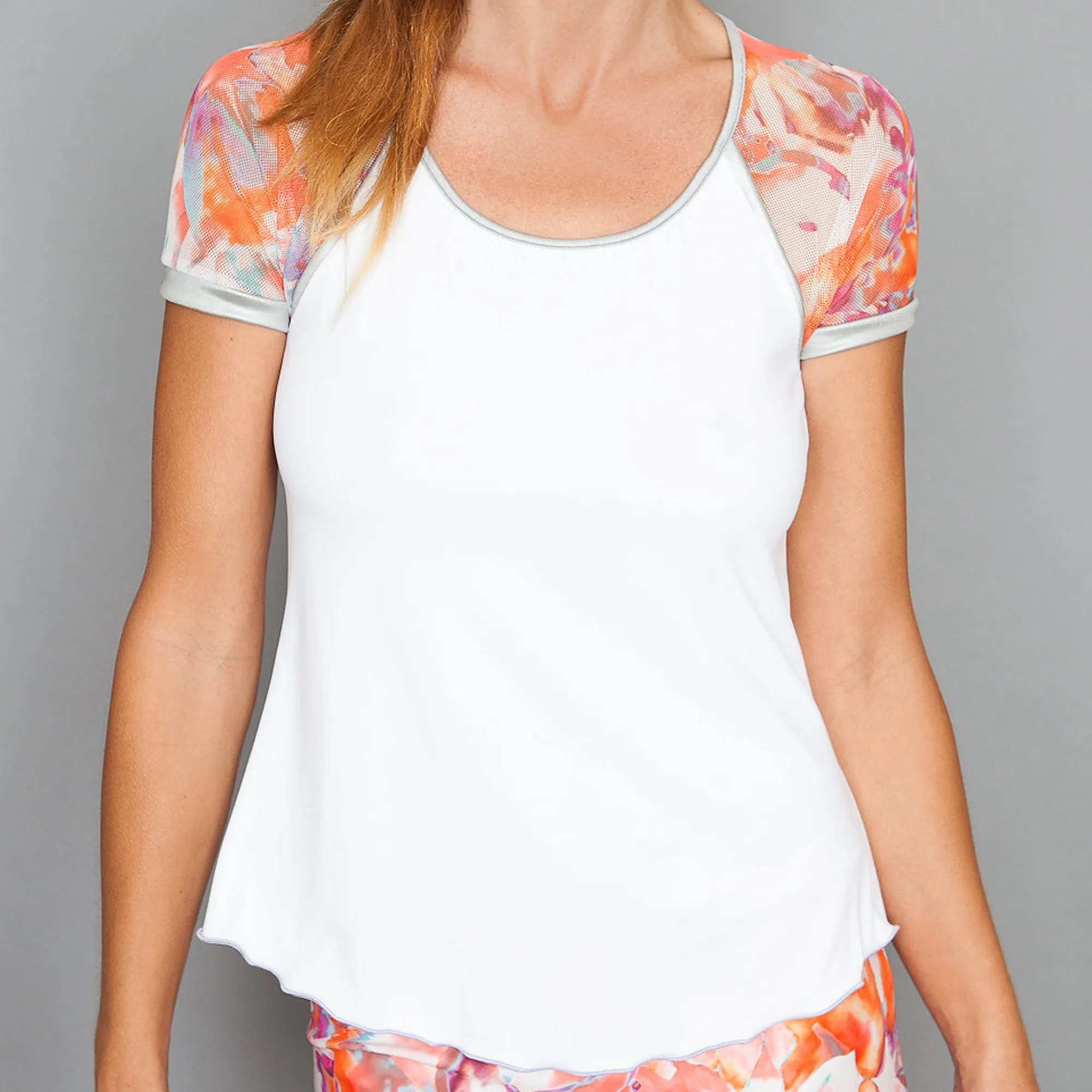 Catalina Cap Sleeve Top (white)