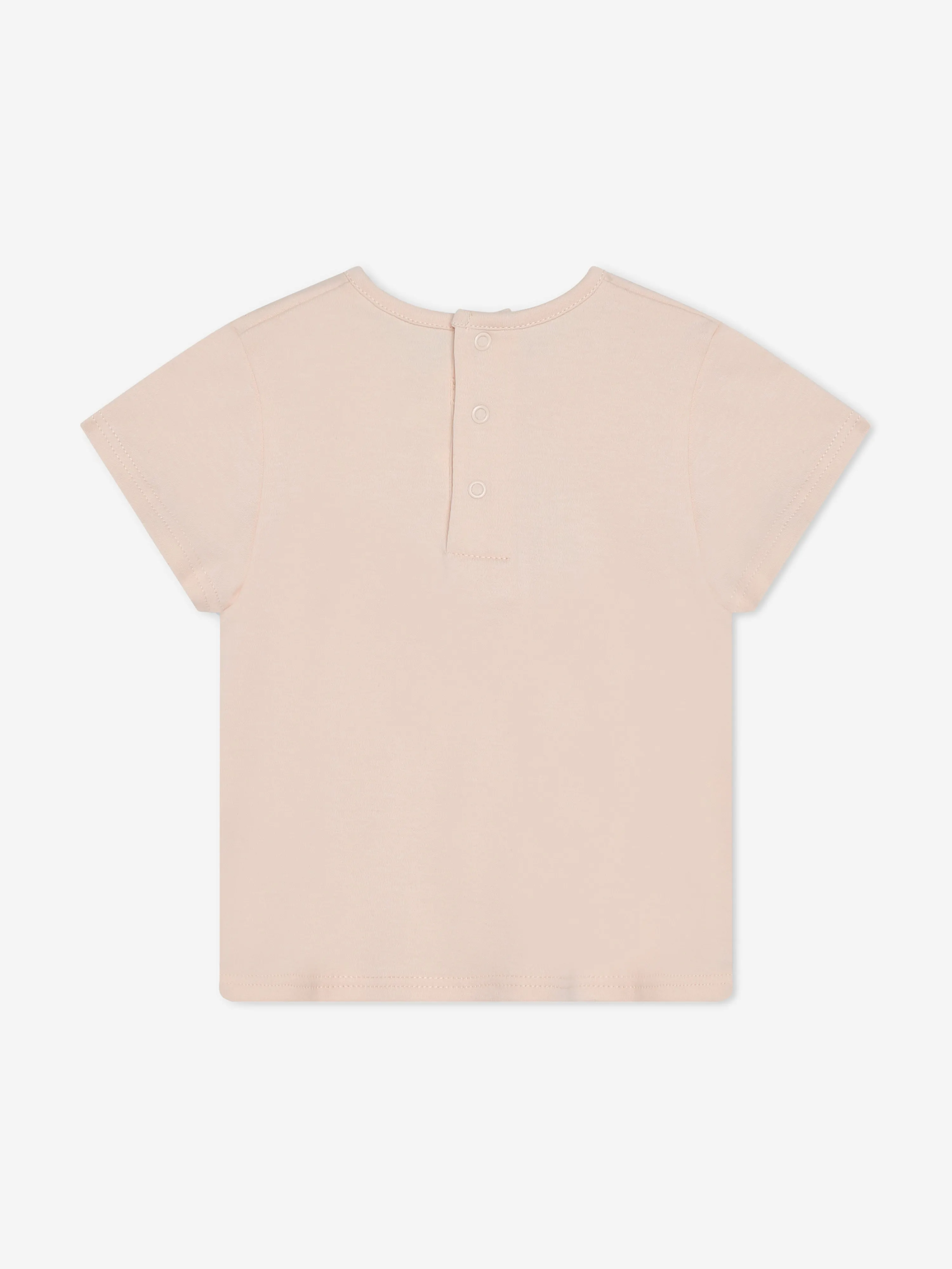 Chloé Baby Girls Embroidered Logo T-Shirt in Pink