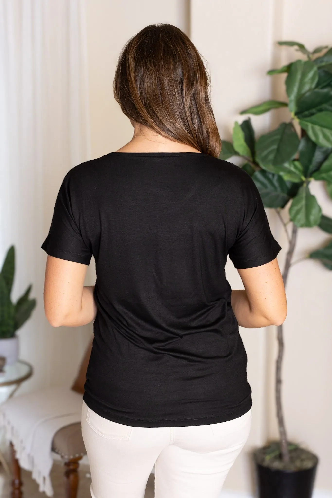 Chloe Cozy Tee - Black by Michelle Mae