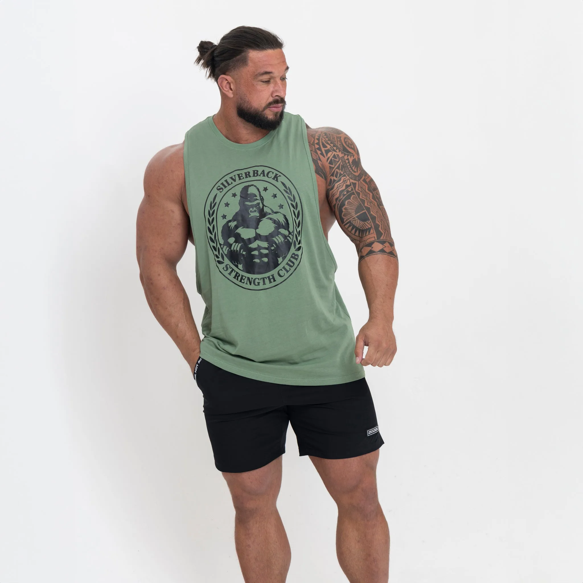 Crest Drop Arm Vest - Green