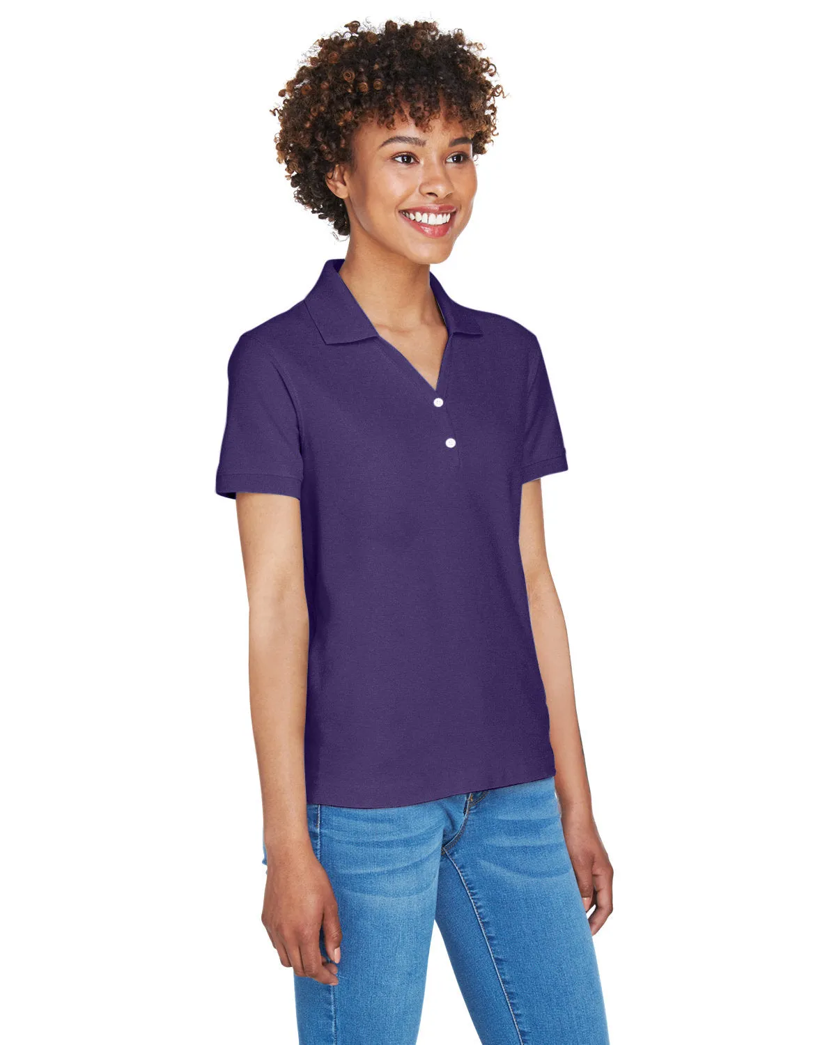 Devon & Jones Ladies' Pima Piqué Y-Collar Polo