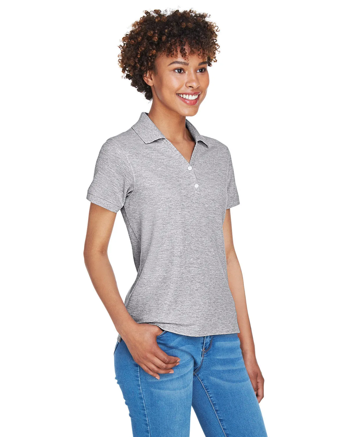 Devon & Jones Ladies' Pima Piqué Y-Collar Polo