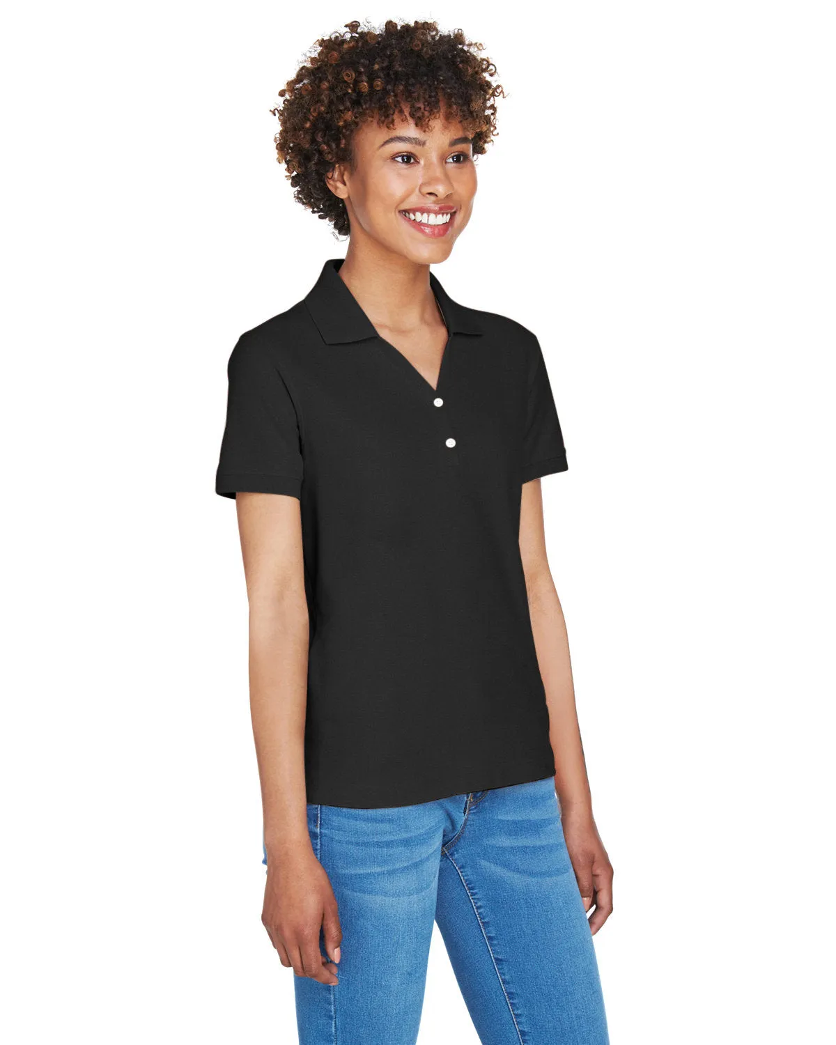 Devon & Jones Ladies' Pima Piqué Y-Collar Polo