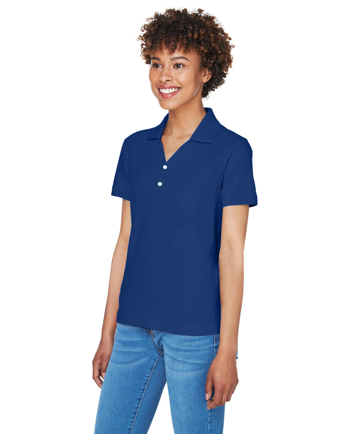 Devon & Jones Ladies' Pima Piqué Y-Collar Polo