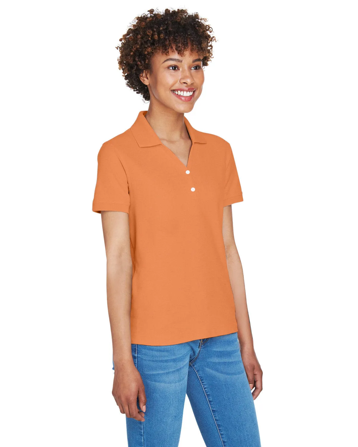 Devon & Jones Ladies' Pima Piqué Y-Collar Polo