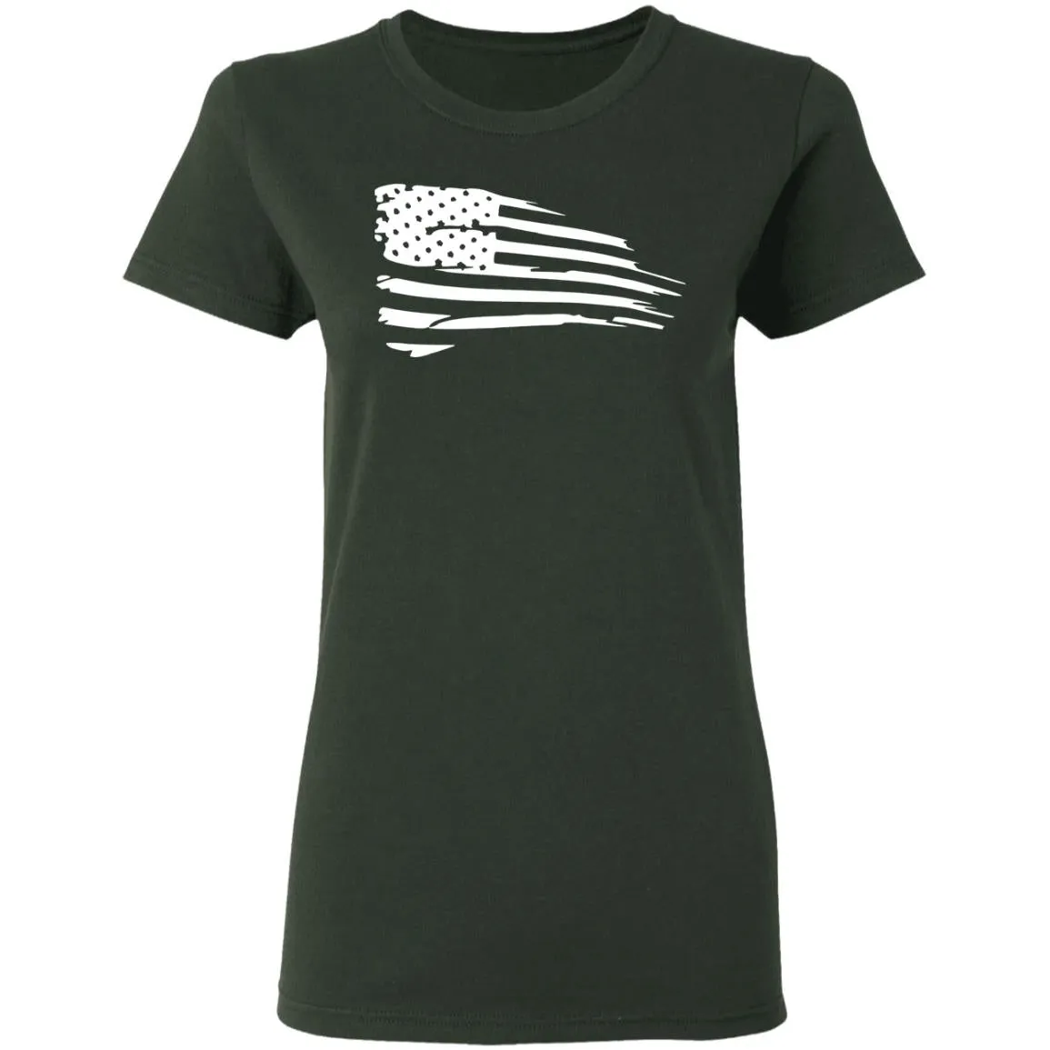 Distressed Flag Ladies' 5.3 oz. T-Shirt