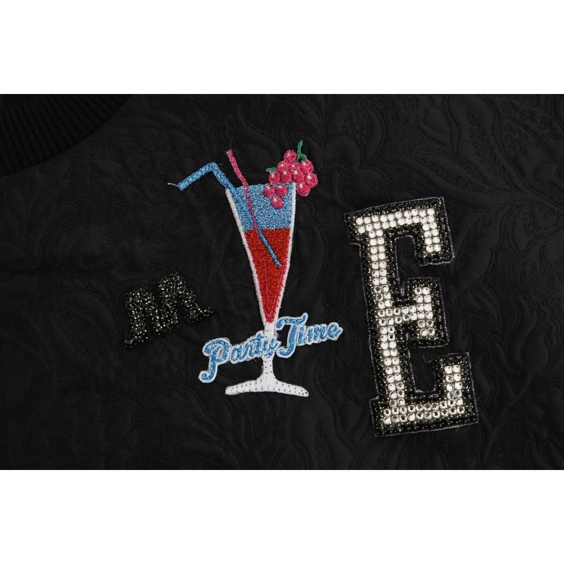 Dolce & Gabbana Enchanted Crystal Embellished Black Sweater