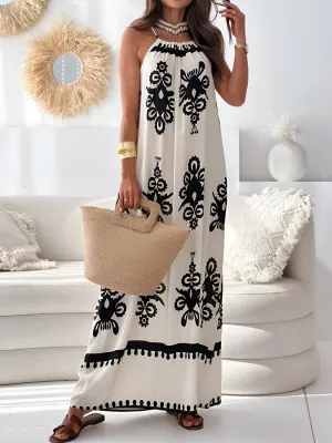 Elegant Sleeveless Resort Maxi Dress