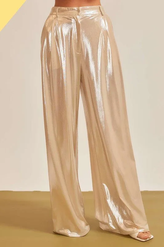 Gia metallic Pant, Gold