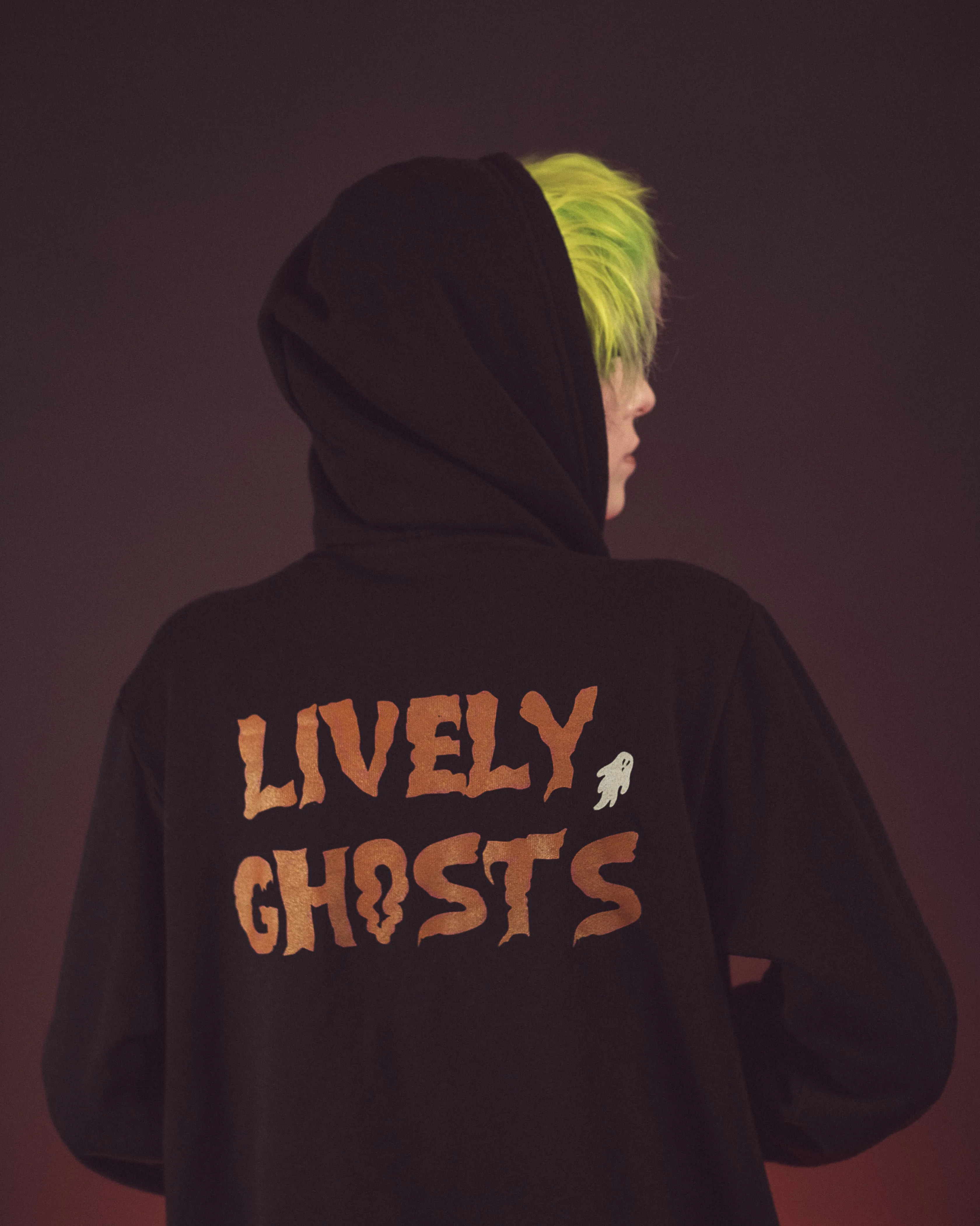 Lively Ghosts "Ghostie" Unisex Logo Zip-Up Hoodie