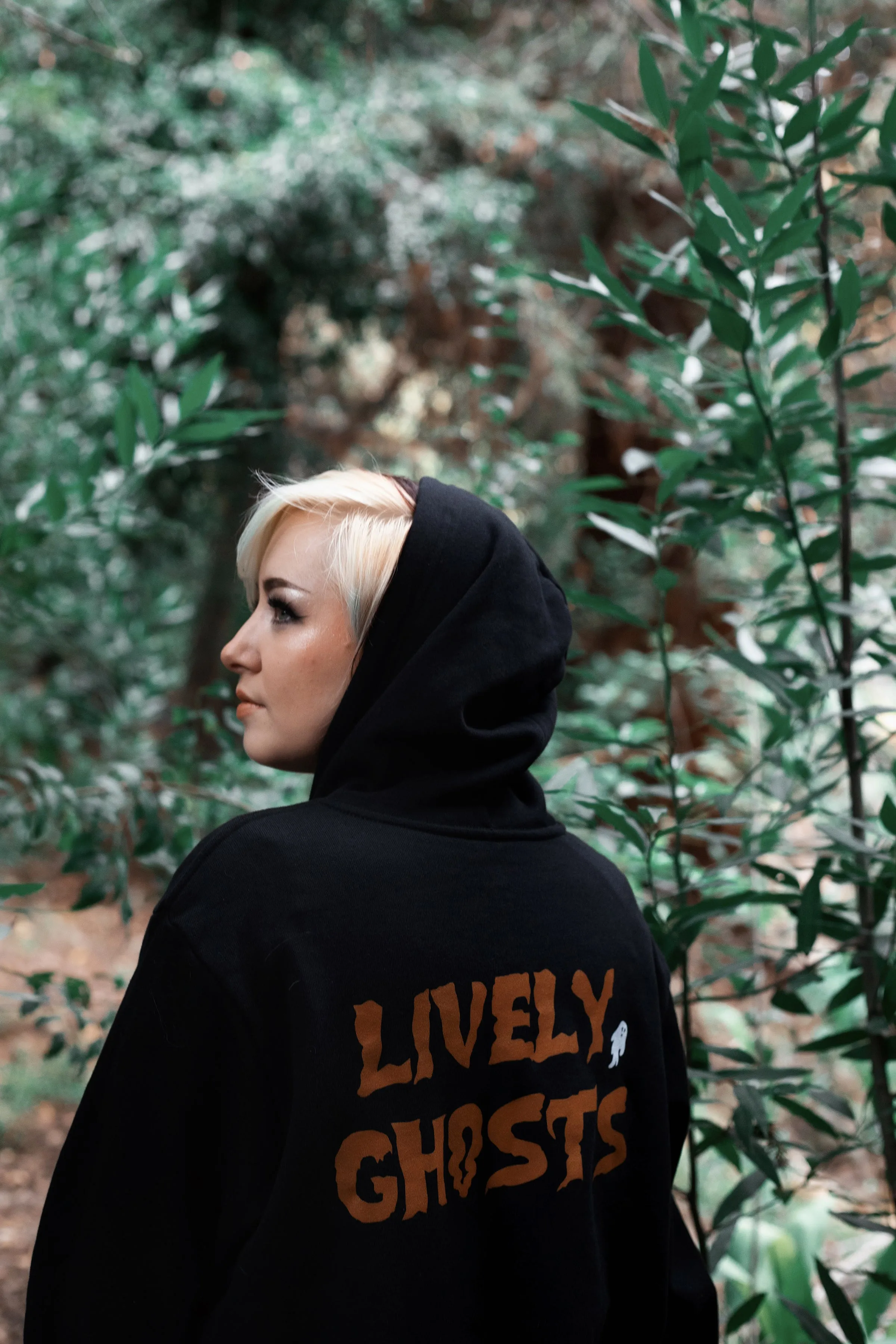 Lively Ghosts "Ghostie" Unisex Logo Zip-Up Hoodie