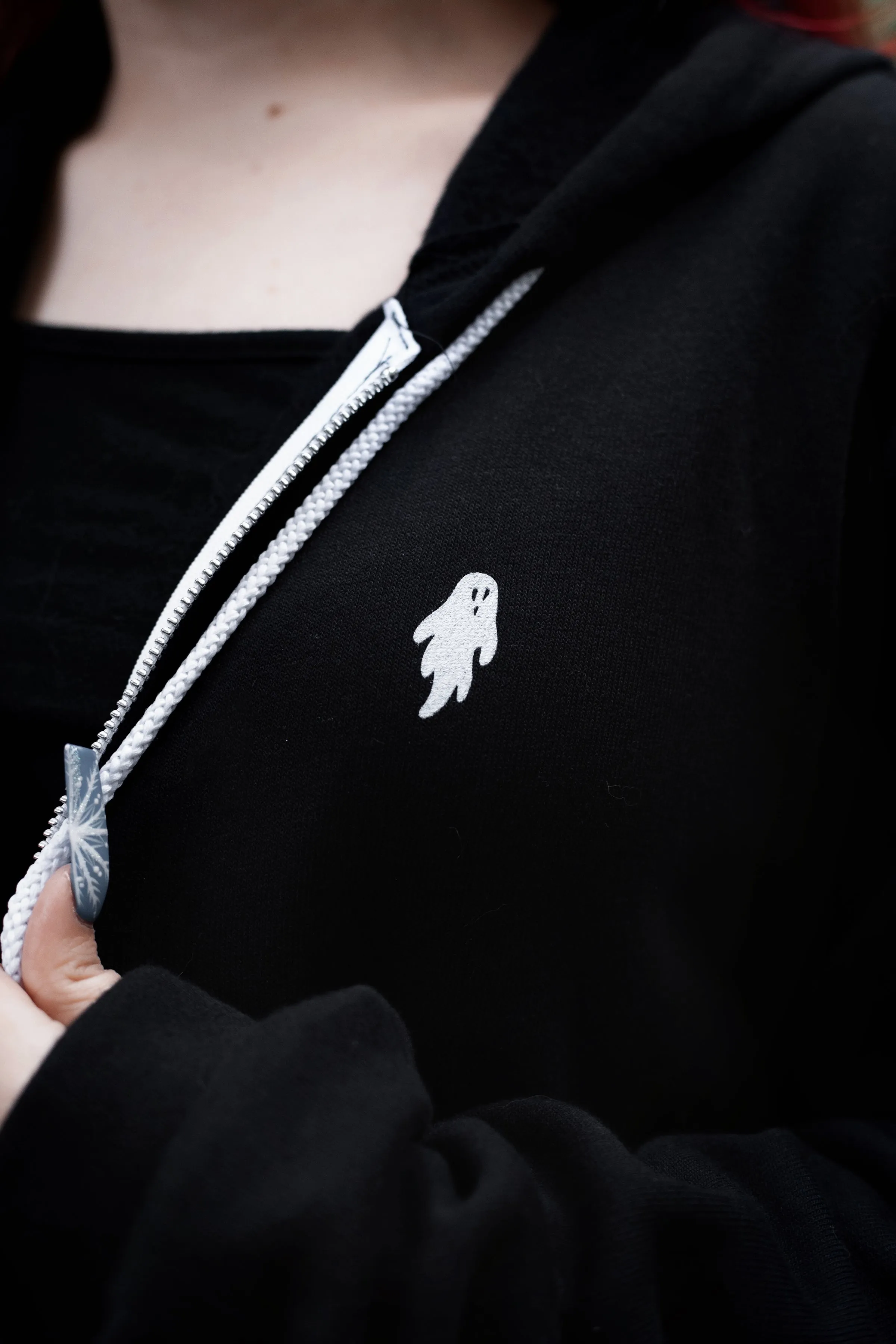 Lively Ghosts "Ghostie" Unisex Logo Zip-Up Hoodie