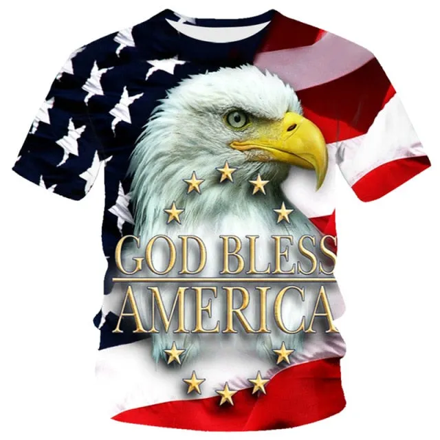 New T-shirt Flame T-shirt Men Phoenix Eagle Graphic T-shirt Printing Harajuku Funny T-shirt Animal T-shirt Casual Lively T-shirt