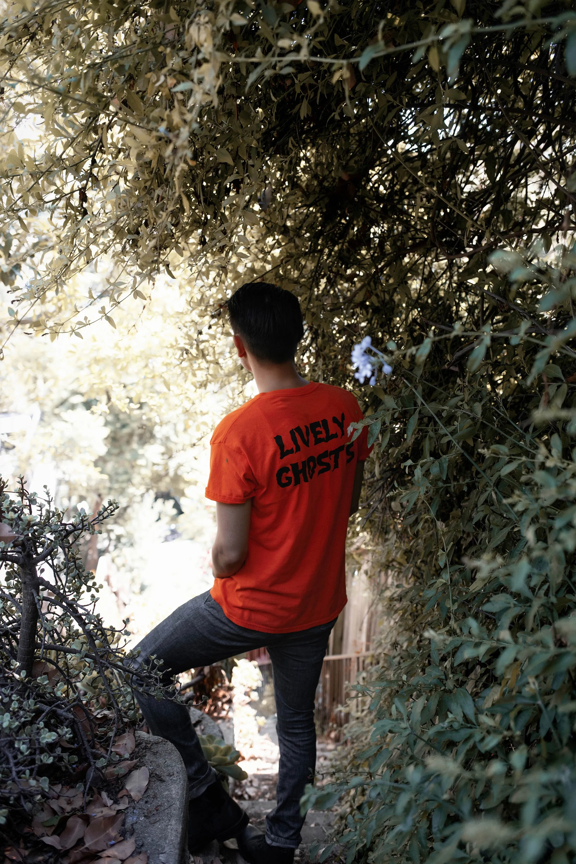 Orange Lively Ghosts "Ghostie" Unisex Logo Tee