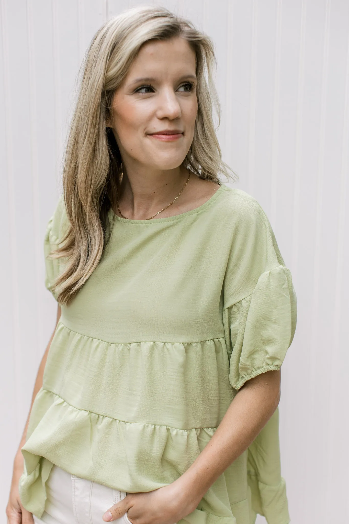 Pistachio Tiered Top