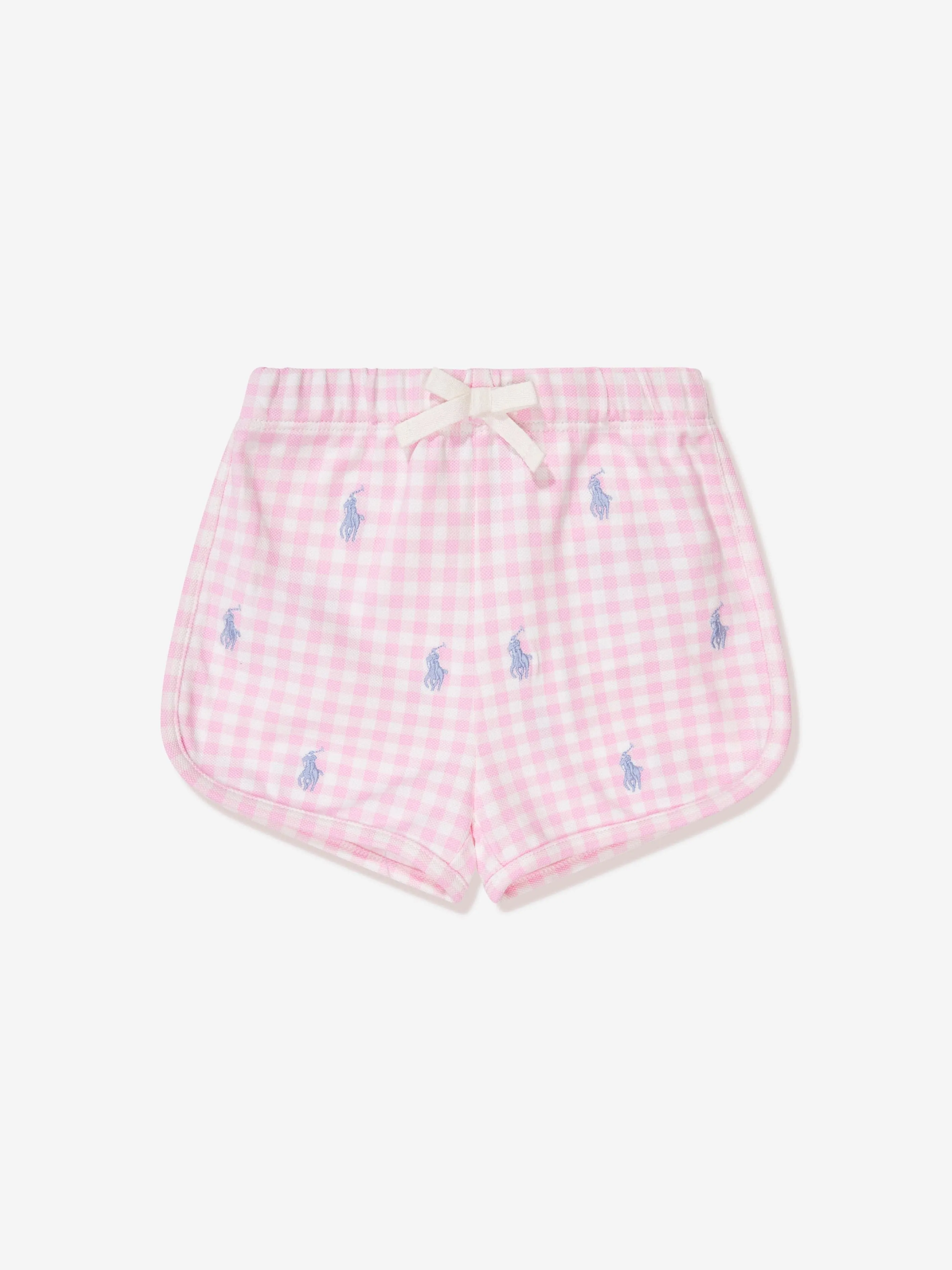 Ralph Lauren Baby Girls Logo Short Set in Pink