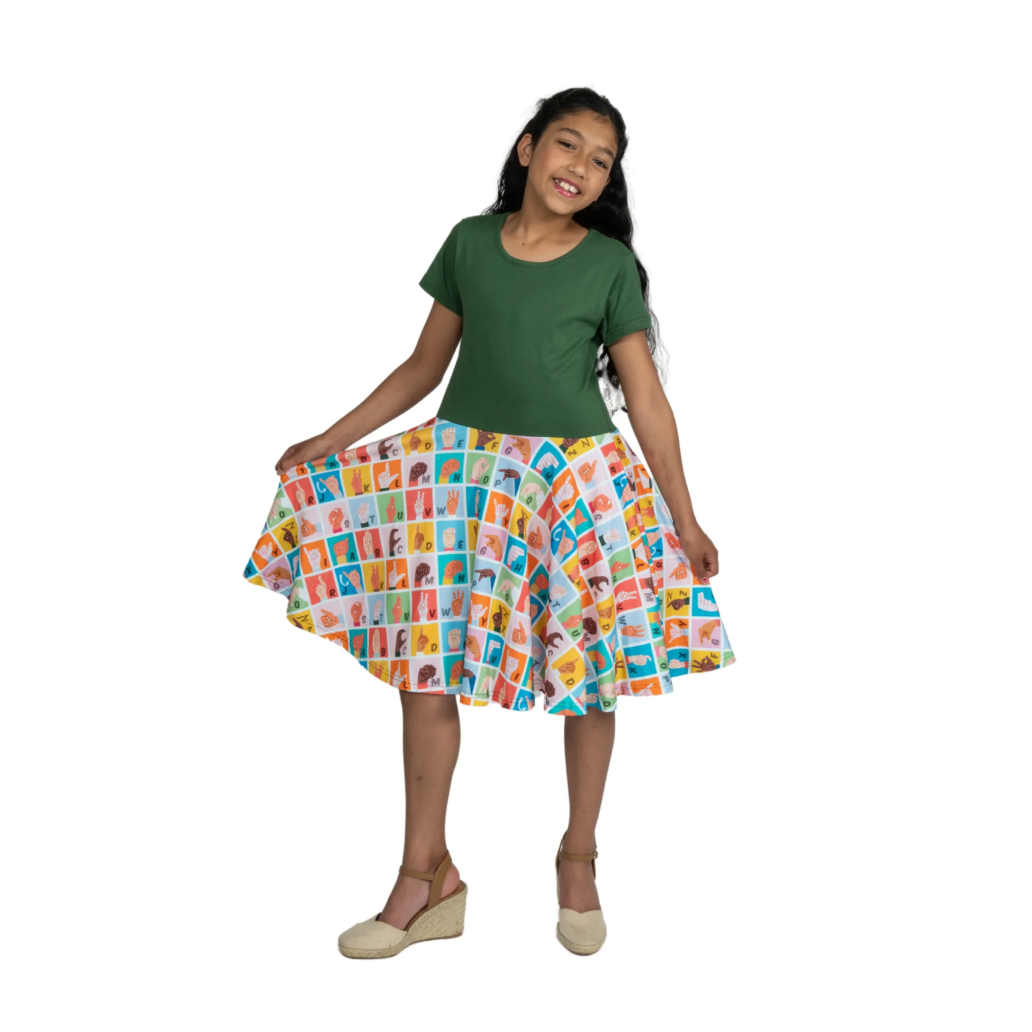 Sign Language Kids Twirl Dress