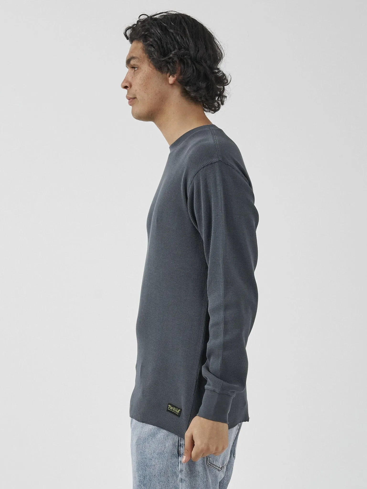 Thrills Union Waffle Long Sleeve - Petrol