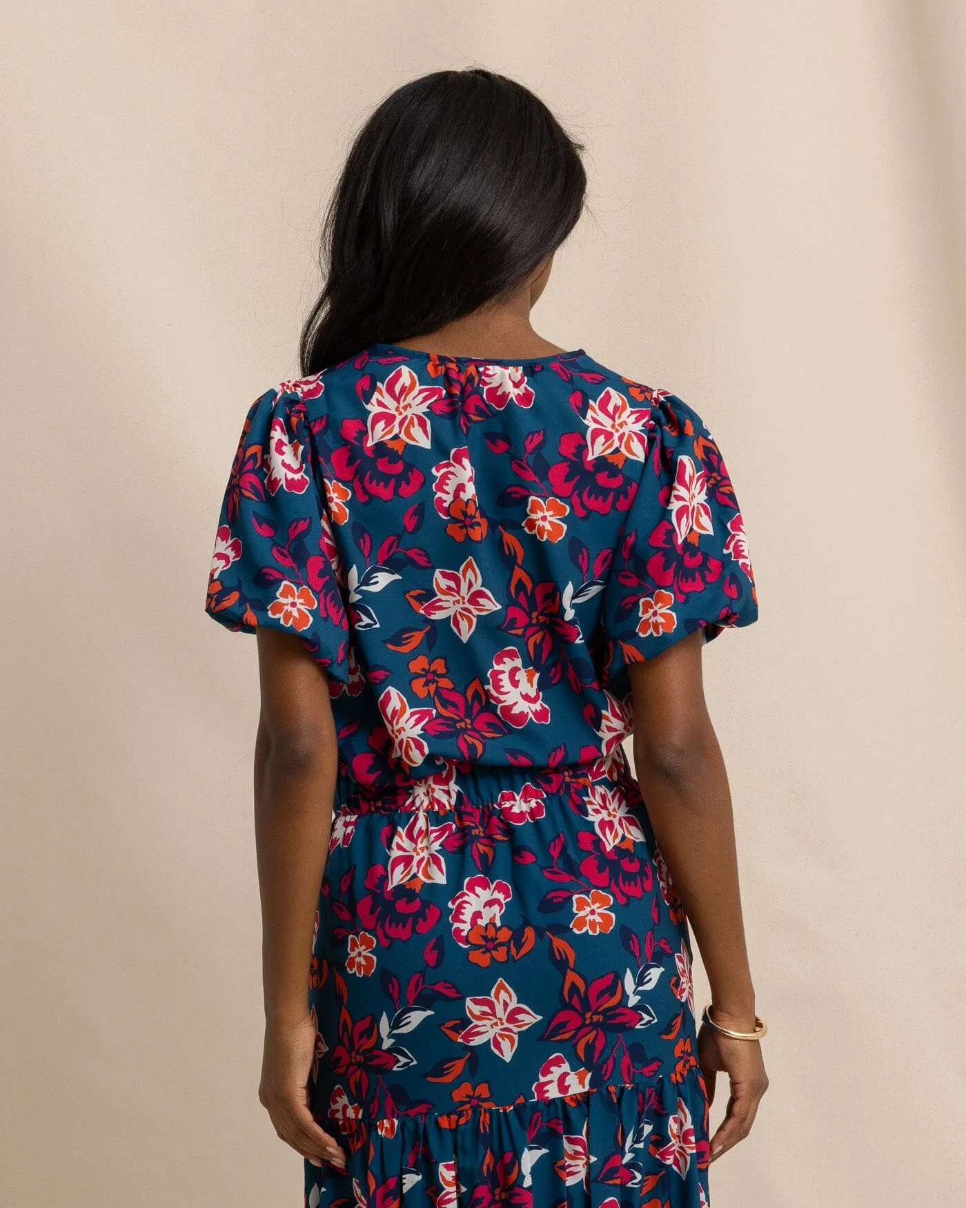 Tinsley Aster Bouquet Printed Woven Top