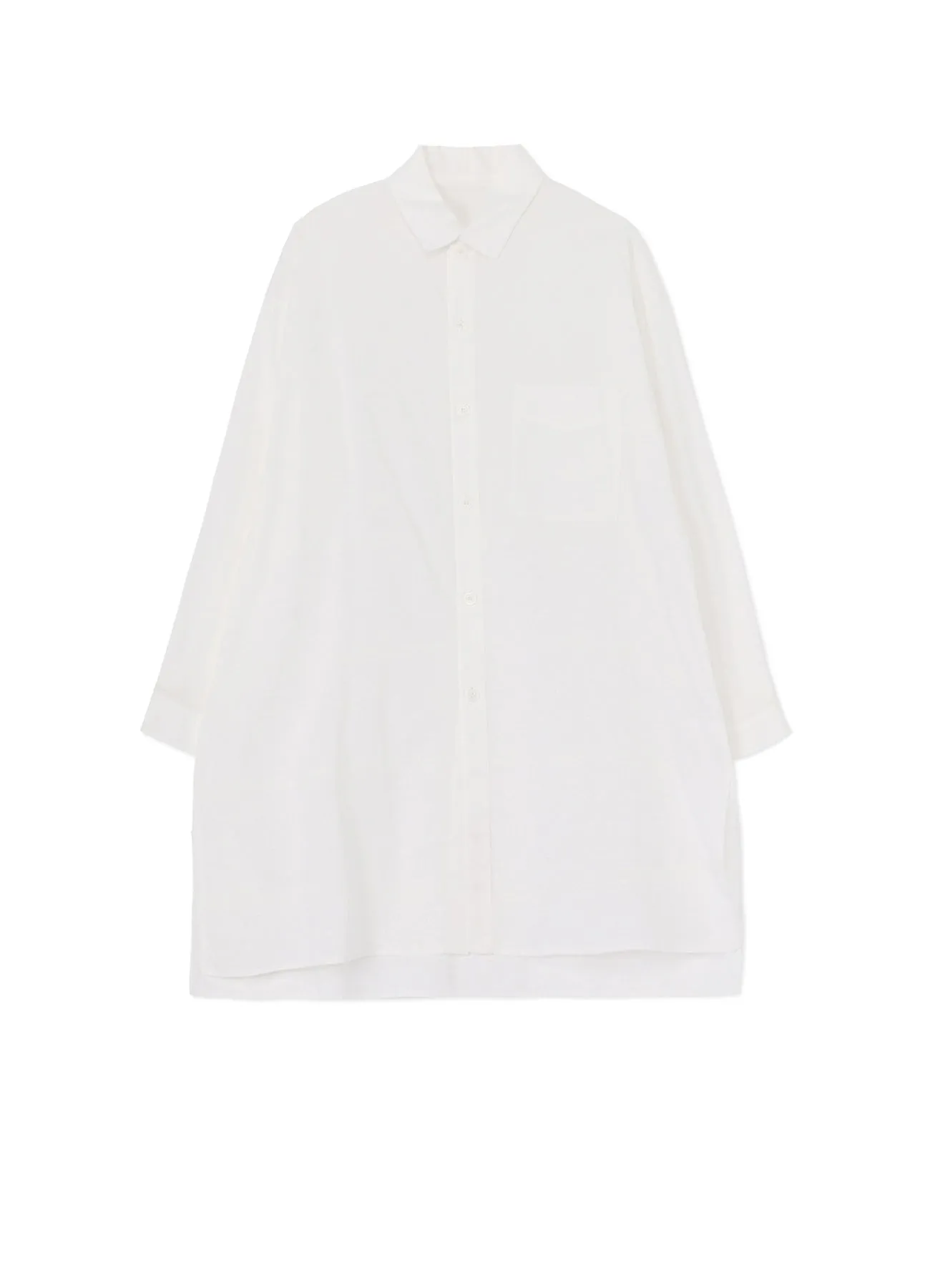 [Y's BORN PRODUCT] THIN COTTON TWILL OVERSIZED LONGSLEEVE SHIRT